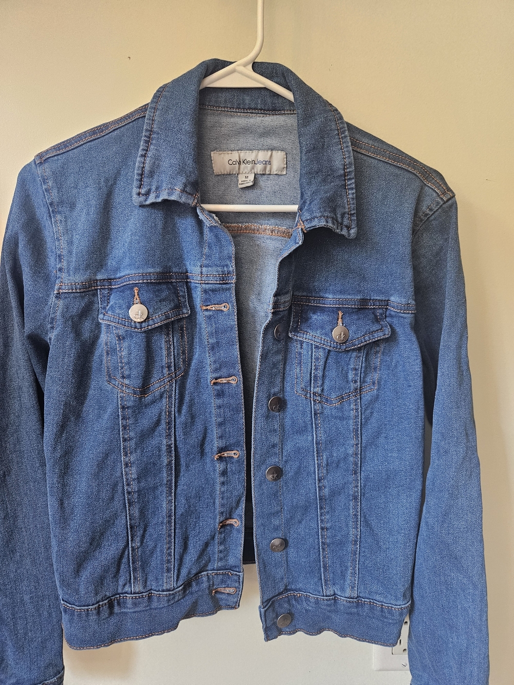 Calvin Klein Blue Denim Trucker Jacket - Classic Women’s Jean Jacket